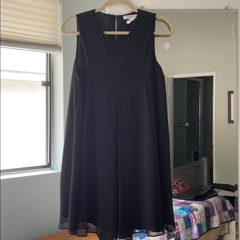 Black Flowy Chiffon Dress Size S